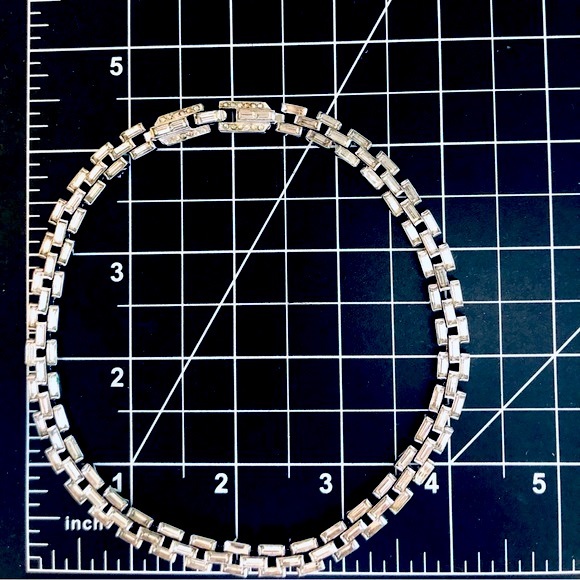 Vintage Rare CROWN TRIFARI Baguette Rhinestone Necklace - Picture 13 of 17